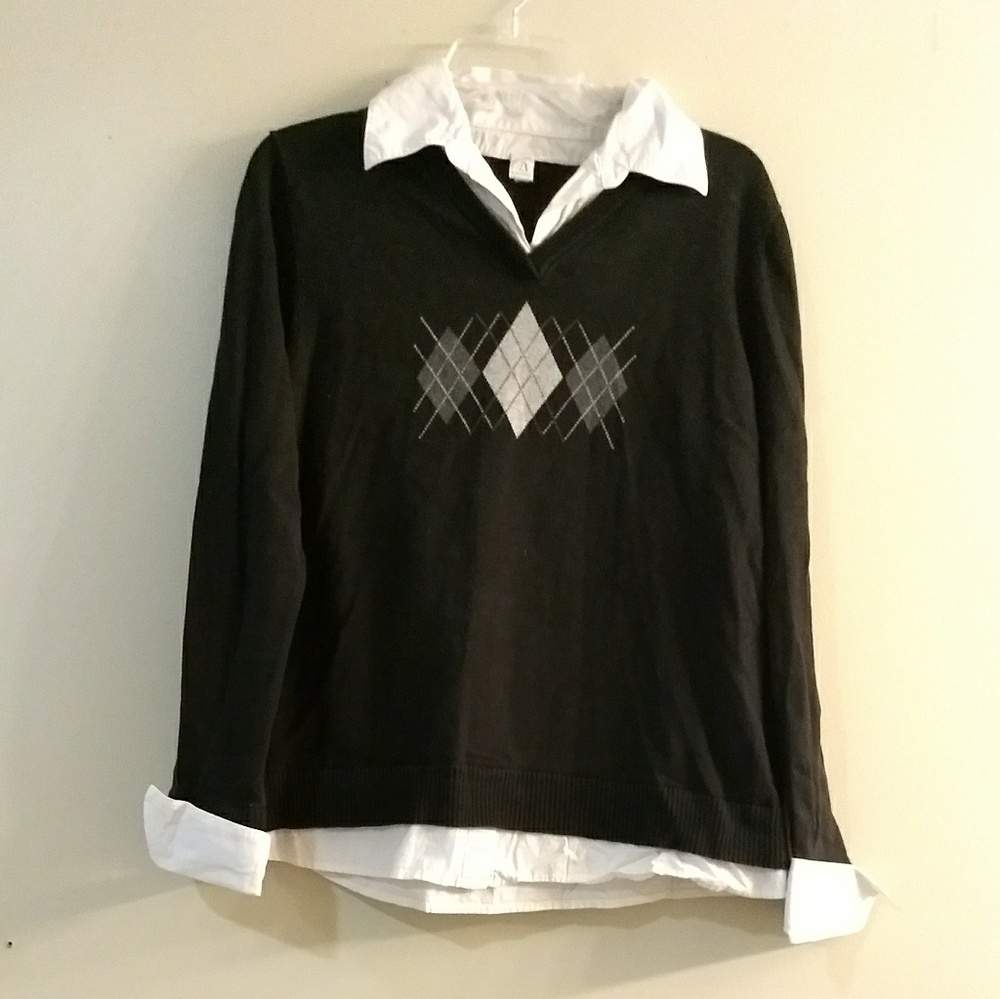 Maternity sweater & dress shirt